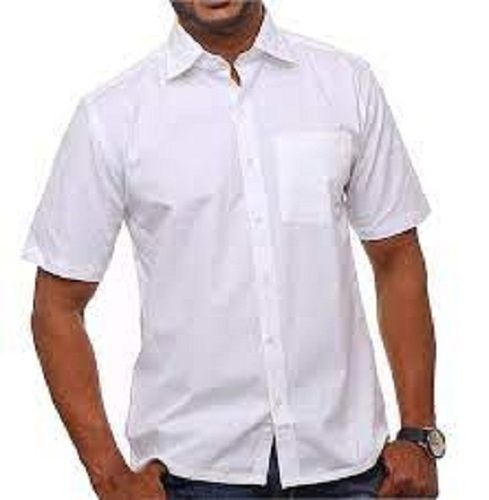 Highly Breathable And Comfortable Material Mens Casual Shirts And White Colour