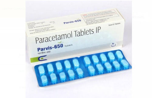 Parvis 650 Paracetamol Tablet, Pack Of 5x2x10 Tablets