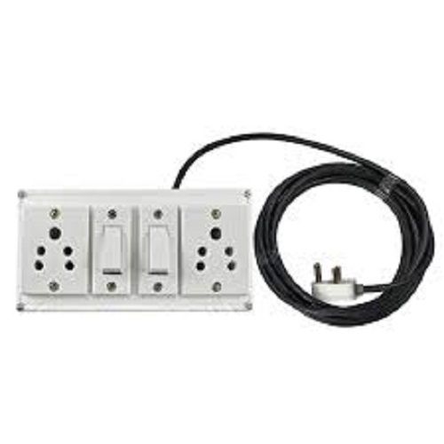 White Multi Outlet Electrical Switch Board With 2 Anchor Sockets Frequency (Mhz): 50 Megahertz (Mhz)