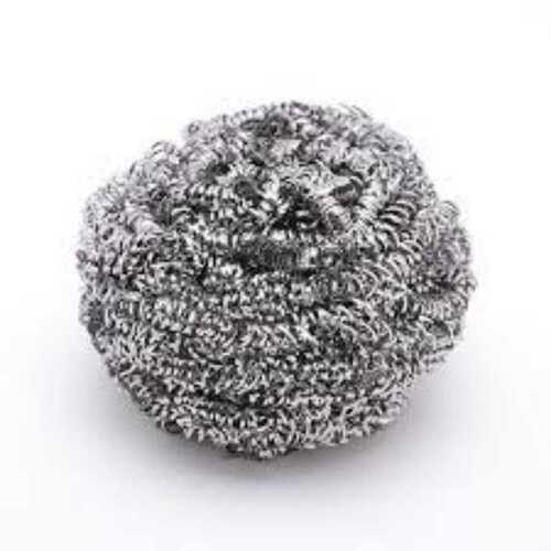 Easy To Use Lightweight Long Lasting Durable Silver Stainless Steel Scrubber For Cleaning Usage: Kitchen