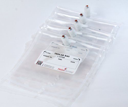 Flexo Printing Flexible And Elastic Tedlar Gas Sampling Bags Used With Portable Gas Analyzers 