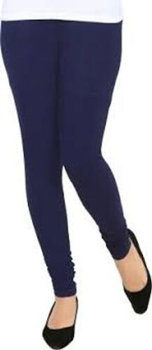 Indian High Quality Fabric Stylish In Look Comfortable To Wear Ladies Leggins Blue Colour 