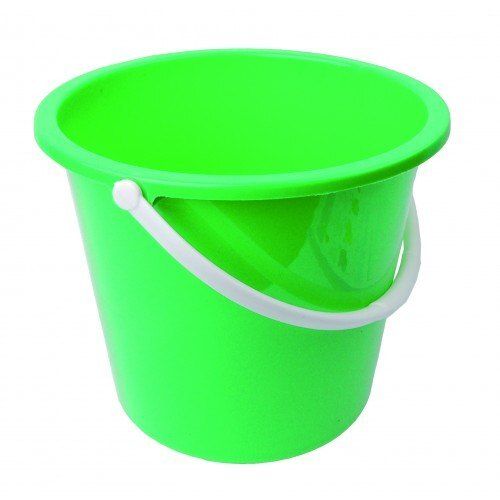 Pp Strong Solid Plain Round Shape Green Bathroom Plastic Bucket With ...