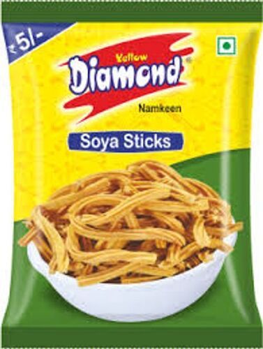 Tasty Crispy And Spicy Extruded Chatpata Namkeen Yellow Diamond Soya Sticks, 30g