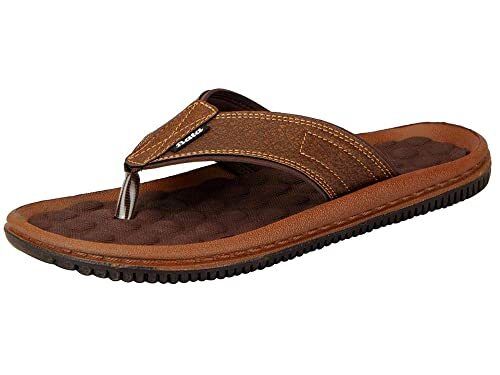 Brown Comfortable Stylish Bata Men Slipper Flip Flop For Casual