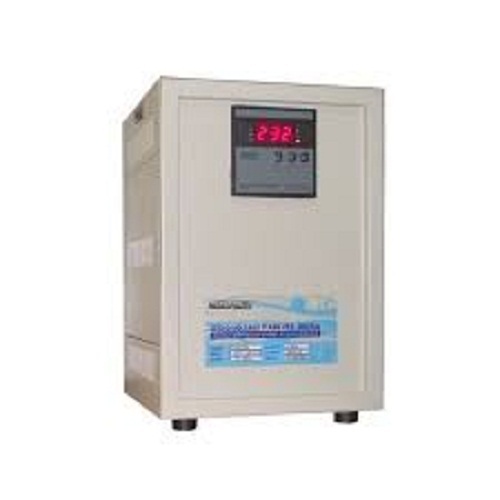 Cream Color Servo Voltage Stabilizer - 45.7cm Size, Single Phase Output at 400V | Ambient Temperature Range 0-45°C, Input Voltage 310-480V, 60kg Weight