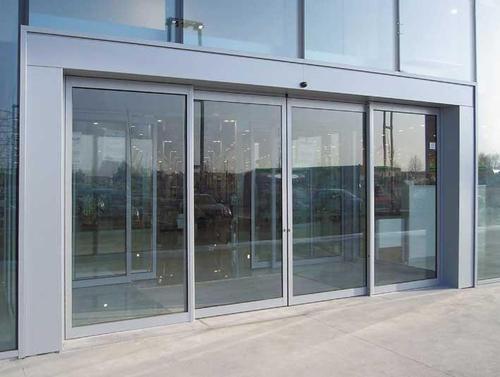 Folding Heavy Duty White Colour Automatic Ss Glass Doors For Residential And Office Use