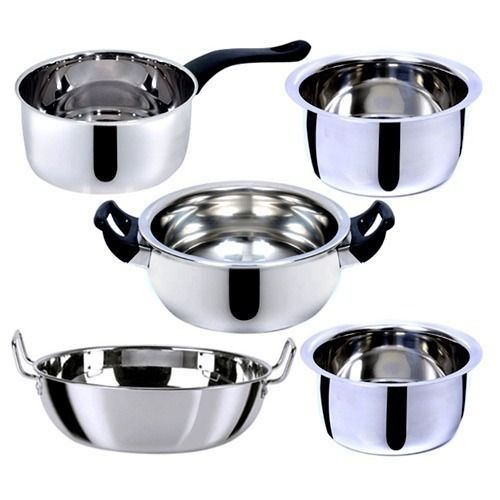 High-quality Small Size And Smooth Finish Stainless Steel Utensils Pot,5 Piece