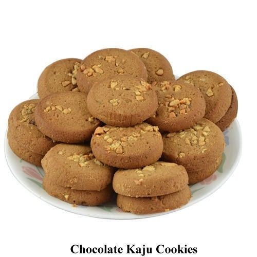 Pack Of 1 Kg Round Shape Crispy And Crunchy Eggless Chocolate Kaju Cookies For Snacks