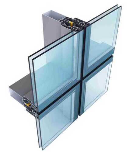 Strong Solid Long Lasting Durable Polished Silver Square Structural Glazing