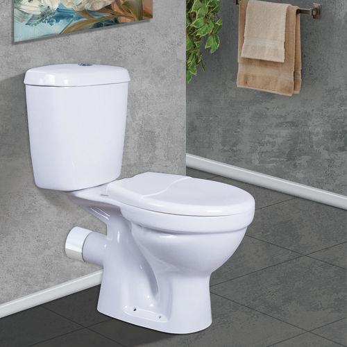 White Compact Size Italian Toilet Set With Soft Hydraulic Seat Cover And Leak Proof Tank