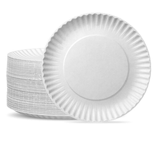 Disposable Paper Plate Used For Parties Light Weight Eco Friendly Safe 