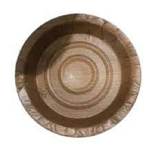 Brown Eco Friendly And Biodegradable Round Silver Disposable Plates For Party