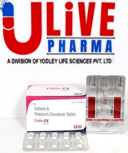 Fixliv-cv सेफ़िक्साइम और पोटेशियम क्लैवुलनेट एंटीबायोटिक टैबलेट, 10x10 अलू अलू पैक
