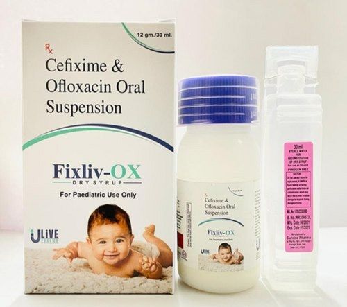 FIXLIV-OX Cefixime And Ofloxacin Antibiotic Pediatric Dry Syrup, 30ML