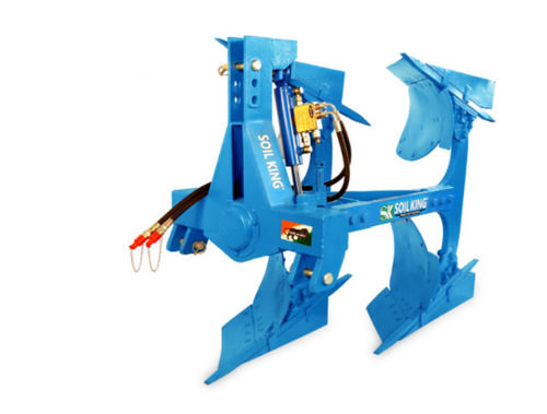 Blue Highly Durable Mild Steel 2 Tyne Hydraulic Reversible Plough For Agriculture