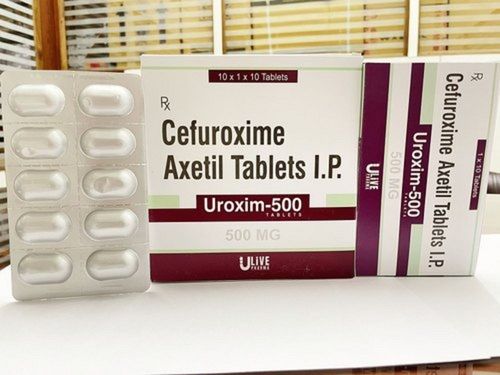 Uroxim-500 Cefuroxime Axetil Antibiotic Tablet, 10X1X10 Alu Alu Pack Storage: Cool & Dry Place