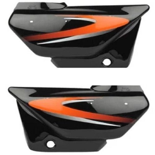 Black And Orange 40X23X12 Cm Polished Pvc Side Panel For Two Wheeler