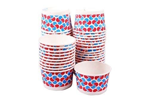 Capacity 150ml Printed Disposable Paper Tea Cup For Events Pack Of 50 Piece