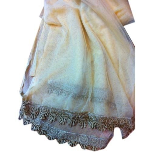 Women 100 Percent Cotton Comfortable Easy To Wear Light Weight White Dupatta