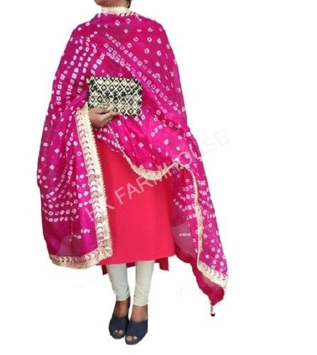 Pink Women Comfortable Easy To Wear Light Weight Printed Designer Dupatta 