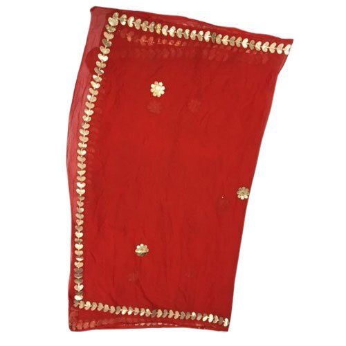 Indian Women Comfortable Light Weight Red Printed Net Designer Dupatta For Casual Wear 