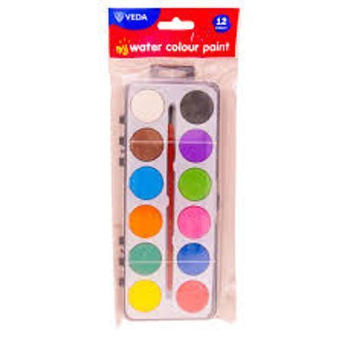 12 Dark Bold Colours Shades Smooth And Solid Textured Non Toxic Watercolour Paints 