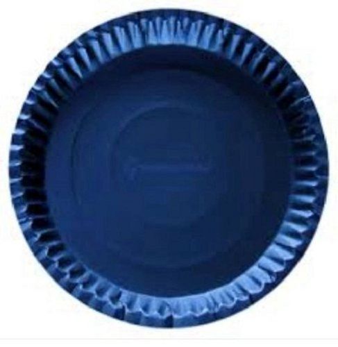 Biodegradable Eco-Friendly Recyclable Round Blue Disposable Paper Plate