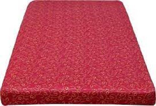 Breathable And Comfortable Maroon Printed Single Bed Foam Mattress For Domestic 