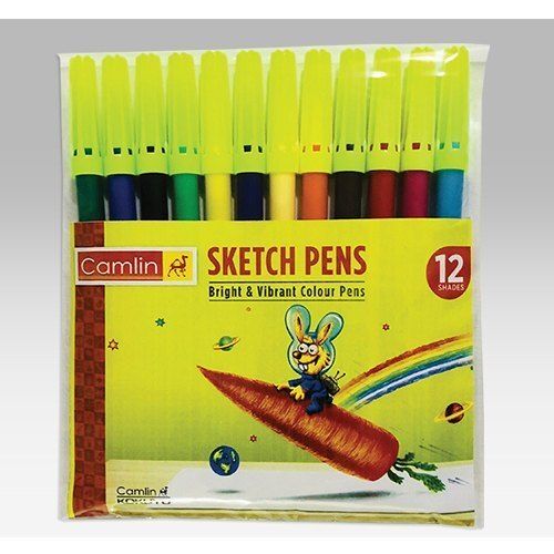 Camel Camlin 24 Shades Sketch Pens with Free Stencil AssortedPack of 2   Amazonin Home  Kitchen