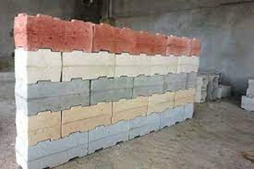 Long Durable And Heavy Duty Multicolor Interlocking Wall Bricks For Construction Use 372 