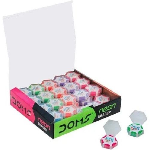 Multicolor Hexagonal Doms Neon Eraser For Stationery