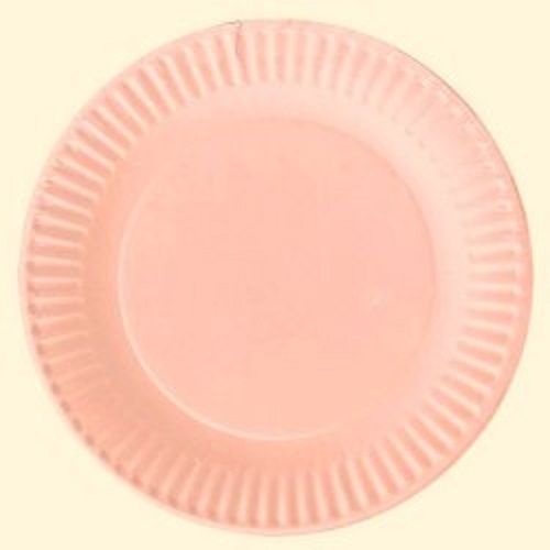 Recyclable Environmentally Friendly Biodegradable Round Pink Disposable Paper Plate Size: Small