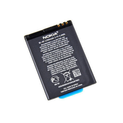 Black Rectangular Shaped Rechargeable and Removable 3.7Volt Nokia Mobile Battery - Lightweight, Compact Design | Ideal for Smartphones, Cameras, and Electronics