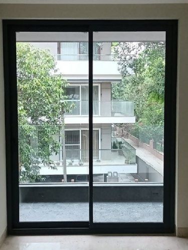 Crack And Corrosion Resistance Cardinal Black Aluminium Glass Sliding Door For Home