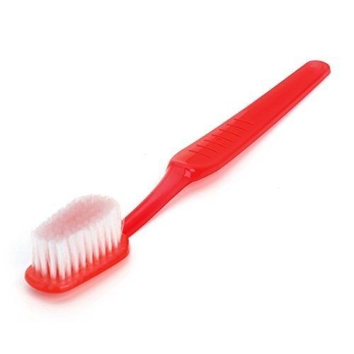 Crack Resistance Light Weight Adjusted Fibers Flexible Red White Plastic Toothbrush