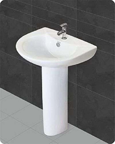 Easy To Install Strong And Durable Round Ceramic Wash Basin For Bathroom Size: White