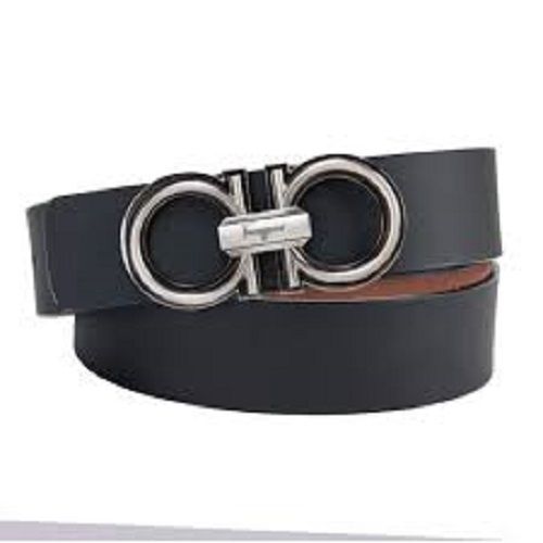 Steel Men Lightweight And Comfortable Casual Black Artificial Leather Belt