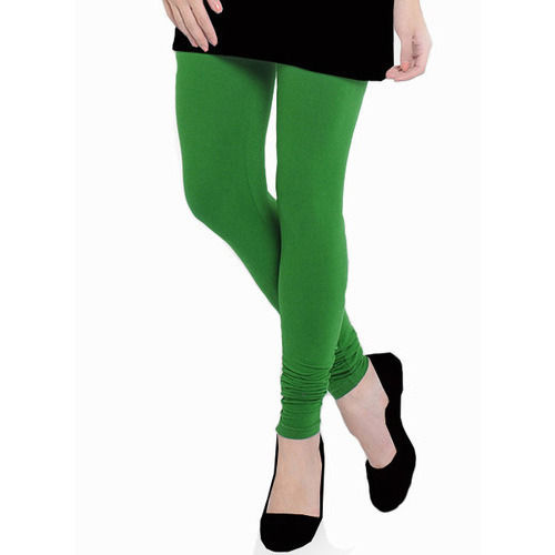 No Fade Ladies Easy To Wear Stretchable Green Plain Fancy Legging at Best  Price in Tirupur | Zhagaram Fashions