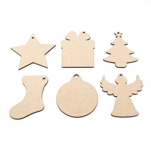 Wood Slices Decorations Hanging Embellishments With Strings Christmas Wooden Ornaments