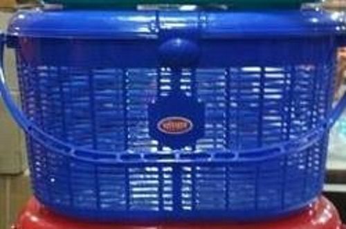 Light Weight And Unbreakable Strong Plain Blue Plastic Basket For Multipurpose Use Depth: 10 Inch (In)