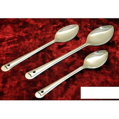 Lightweight Easy To Clean Elegant Look Stainless Round Steel Silver Spoons 