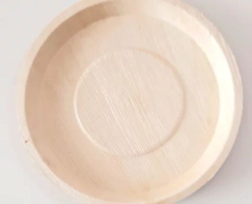 Round Disposable Light Brown Meal Sugarcane Bagasse Plate 12 Inch, Pack Of 50