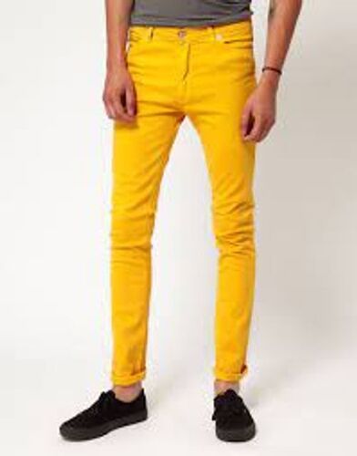 Stylish Look High-quality Cloth Comfortable And Stretchable Yellow Mens Jeans