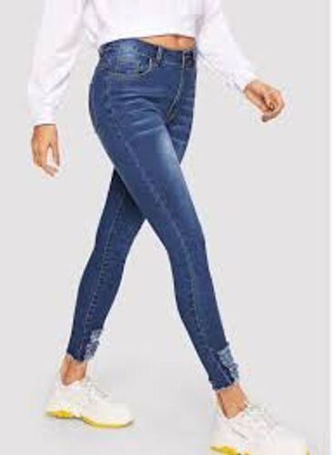 Very Comfortable And Attractive Affordable Fabric Skinny Non-stretchable Ladies Jeans