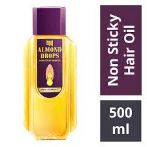 Light Yellow With 6X Vitamin E Nourishment Aids In Hair Fall Prevention Bajaj Almond Drops Hair Oil, 500Ml 