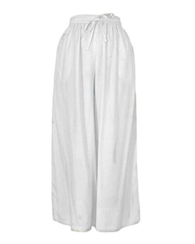  Soft Pleasant Flexible High-Quality Malai Cotton Fit Comfortable Women Loose Fit Palazzo Pant 