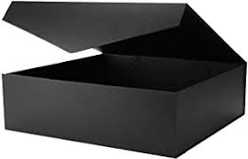 Matte Lamination 3 Ply Black Cardboard Rectangular Folding Plain Corrugated Box For Foot Wear