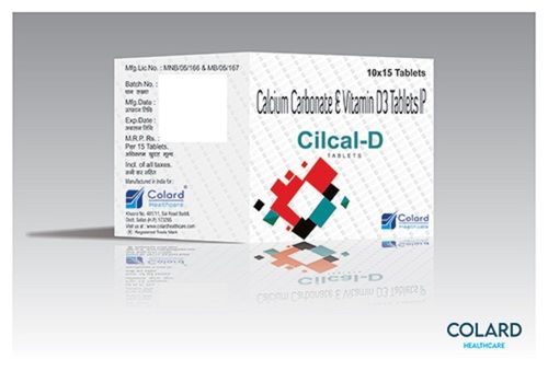 Cilcal-D Calcium Carbonate And Vitamin D3 Tablets, 10X15 Pack Dosage Form: Tablet