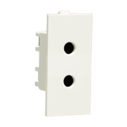 Durable Long Lasting Glossy Finish Two Pin Plug White Colored Socket